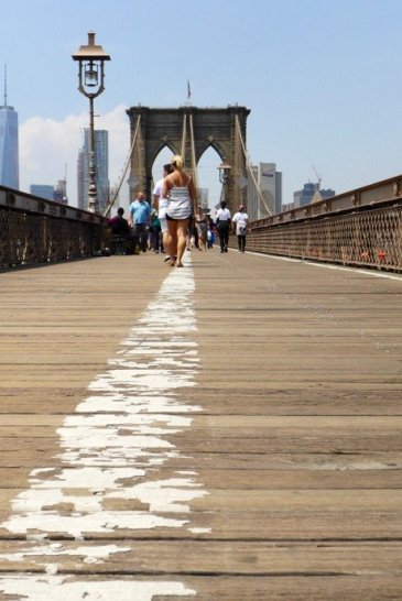 Brooklyn Bridge Pedestrian Walkway; New York City