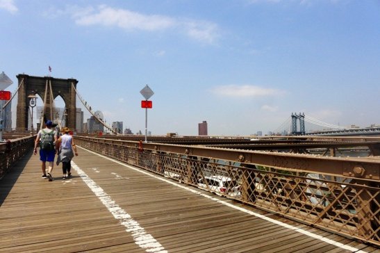 Brooklyn Bridge Pedestrian Walkway; New York City