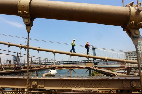 Brooklyn Bridge Pedestrian Walkway; New York City