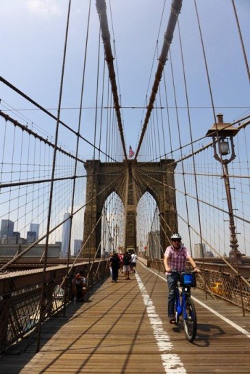 Brooklyn Bridge Pedestrian Walkway; New York City