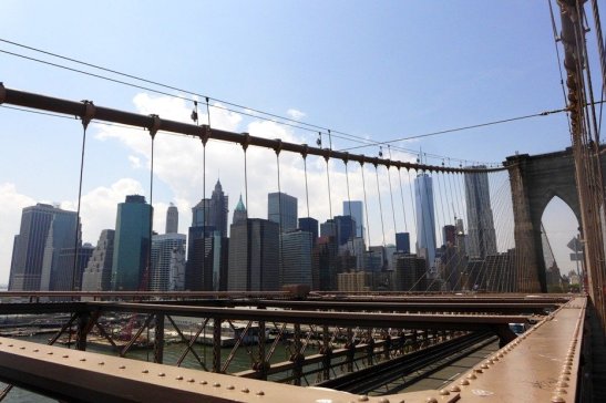 Brooklyn Bridge Pedestrian Walkway; New York City